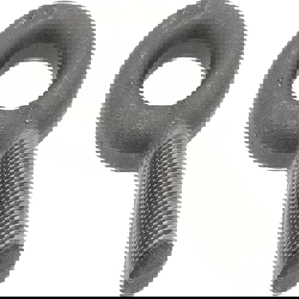 Fixed Lifting Eye Bolt: Without Shoulder, 9,000 lb Capacity, 1-8 Thread, Grade 1030 Steel